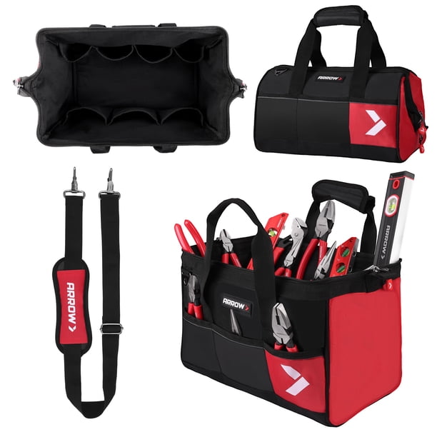 Bolsa de Herramientas ARROW 14" Resistente con Pies Antideslizantes, Tela Oxford 840D