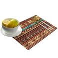 thumbnail image 3 of 2024 Placemat Bohemian Geometric Art for Dining Table Tableware Mats 4/6pcs Kitchen Dish Mat Pad Counter Top Mat Home ration, 3 of 7