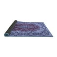 thumbnail image 2 of Ahgly Company Indoor Round Medallion Blue Traditional Area Rugs, 6' Round, 2 of 4