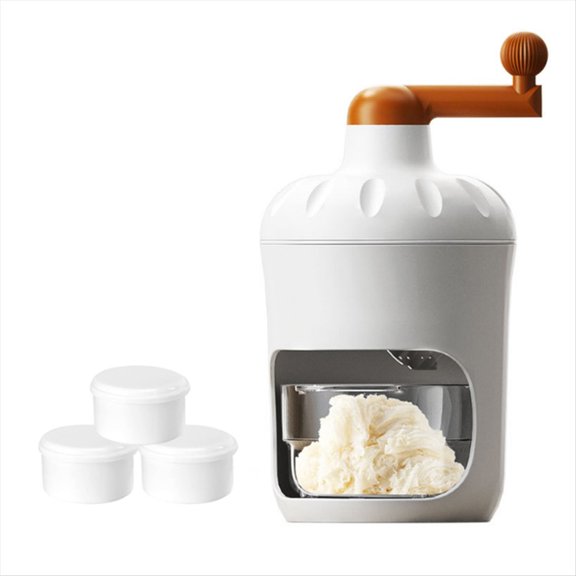 Máquina para Hacer Conos de Nieve Manual, Trituradora de Hielo para Conos de Nieve, Máquina para Hacer Hielo Raspado para el Hogar, con 3 Cajas de Batidos
