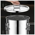 thumbnail image 7 of Stainless steel food container, soup pot with lock and handle for transport sealed tanks, double-layer food warmer milk barrels for flour grain coffee bean rice, 7 of 7