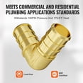 thumbnail image 5 of Brass Pipe Fittings 3/4 Inch 50PCS Heavy Duty Clamp Style Elbow Connector Adapter for Plumbing Heating Shower Outdoor Water Pipes, 5 of 6