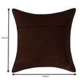 thumbnail image 2 of Stylo Culture Indian Chair Seat Throw Pillow Cover 16 x 16 Brocade Jacquard Patchwork Dark Brown Beige Traditional 40 x 40 cm Lounge Decor Polydupion Floral Square Cushion Cover | 1 Pc, 2 of 3