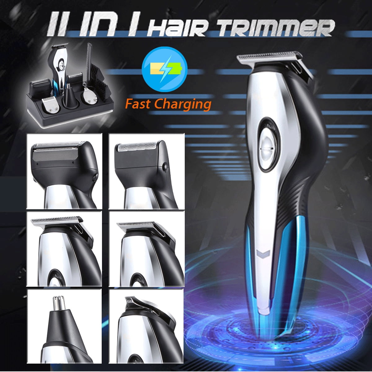 Electric Beard Trimmer Kit For Men, USB Rechargeable 6 In 1 Hair