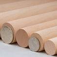 thumbnail image 2 of Palo de madera hecho a mano para hacer tú mismo, palo de madera de haya redondo, palo de madera maciza, palo de yoga con la parte trasera abierta, palo redondo, palo fino, 2 of 3