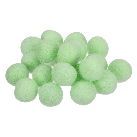 Uxcell Wool Felt Balls Beads Wool Felting Pom 1.5cm 15mm Light Green for Home Crafts Handcrafts Project DIY Pack of 20