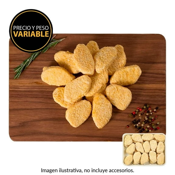 Nuggets de pollo por kg peso aprox por charola 500 g
