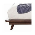 thumbnail image 2 of Queen Platform Bed with Angled Legs and Grain Details Dark Brown, 2 of 2