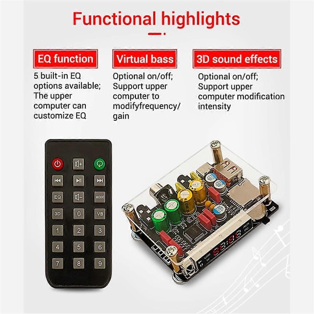 -DAM K1 Tuning Preamp Bluetooth Decoder Board Non-Destructive Fever U Disk Coaxial Sound Card TF Dec
