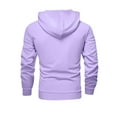 thumbnail image 3 of Hogleaql Men's Tracksuits 2 Piece Set Solid Color Casual Pullover Hoodies Jogging Sport Pant Set Relaxed Fit Fall Winter Suit with Pockets Light Purple 3XL, 3 of 4