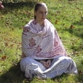 thumbnail image 4 of Meditation Yoga Prayer Shawl - Mantra Om - White Large, 4 of 4