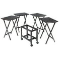 thumbnail image 2 of Winsome Allen 5-Pc Snack Table Set, Serving Cart, Coffee, 2 of 15