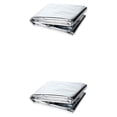 thumbnail image 1 of Wosthever Manta de emergencia Supervivencia al aire libre Cubierta térmica Mochilero Escalada Mantener caliente Dormir de doble cara Plata Plata 160x210cm 2Conjunto, 1 of 6