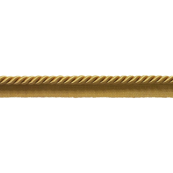 5/16" (0.5cm) Medium Shiny Twisted Rope Cord with Lip | Cord Trim # 0516S,, Antique Gold #C4 (Dark Yellow Gold) 10 Yards (30 ft/9.5m)
