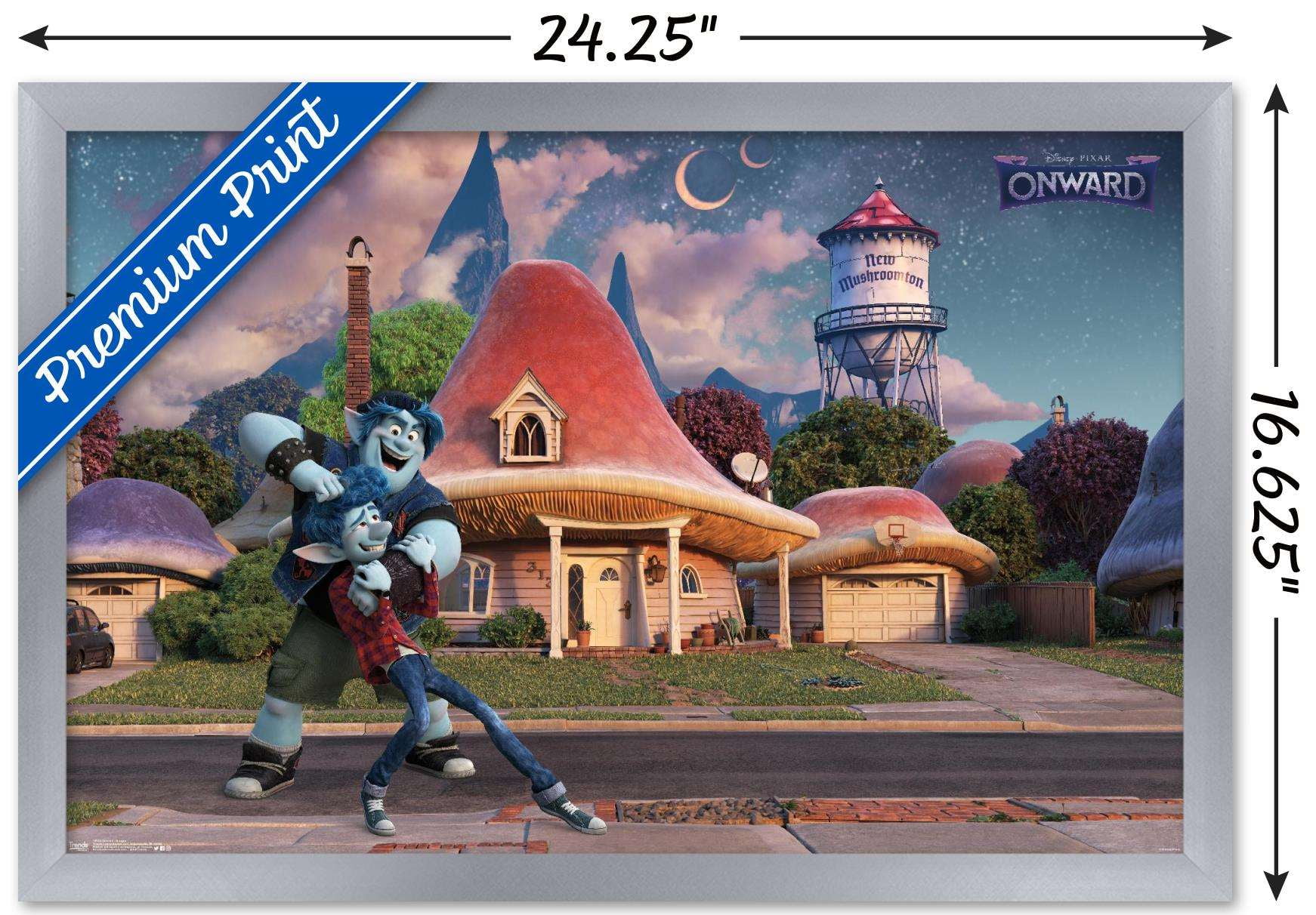 Disney Pixar Onward - Noogie Wall Poster, 14.725" x 22.375", Framed