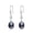 Black Pearl Hook Earrings, variant on 8-8.5mm White Teardrop Pearl Earrings with 925 Sterling Silver CZ Ear Hooks Valentine's Day Jewelry Gift for Her