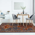 thumbnail image 3 of Luxe Weavers Moroccan Floral Blue 5x7 Area Rug, Stain-Resistant Carpet, 3 of 6