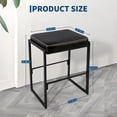 thumbnail image 1 of Modern Bar Stools Set of 2, 26 Inch Height Kitchen Counter Barstool, PU Leather Upholstered Bar Chairs with Footrest, for Living Room, 1 of 8