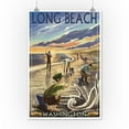 thumbnail image 2 of Long Beach, Washington, Clam Diggers (12x18 Wall Art Poster, Room Decor), 2 of 3
