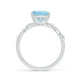 thumbnail image 2 of ANGARA Natural Nature Inspired Cushion 1.95 ct Aquamarine Ring in 14K White Gold for Women (Size-8mm) | March Birthstone, Birthday, Anniversary, Jewelry Gift for Women | Natural Aquamarine Ring, 2 of 9