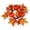 Orange, variant on Fall Candle Ring,Artificial Maple Leaves Pumpkins Decorative Wreaths,Berry Wreath for Pillar Candle Holder,Candle Ring for Halloween Centerpieces and Farmhouse Table Decor,7.48 inch(Pink)