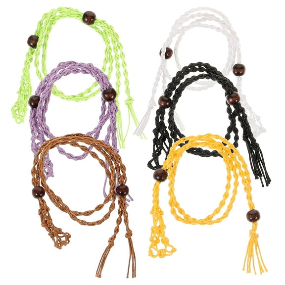 6 Pcs Mesh Woven Necklace Necklaces Crystal Holder Necklace Crystal Cage Necklace Cage Cord