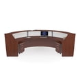 thumbnail image 2 of OFM Triple Marque Plexi Reception Station and 2 Mobile Pedestal File Cabinets in Cherry (PKG-RCPN-12-0001), 2 of 2
