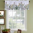 thumbnail image 4 of 2 Pack Valances for Windows, Purple Flowers Window Valances for Living Room/Bedroom/Bathroom, Botanical Watercolor Wildflowers Floral Light Filtering Kitchen Curtain Valance 54"W x18" L, 4 of 9
