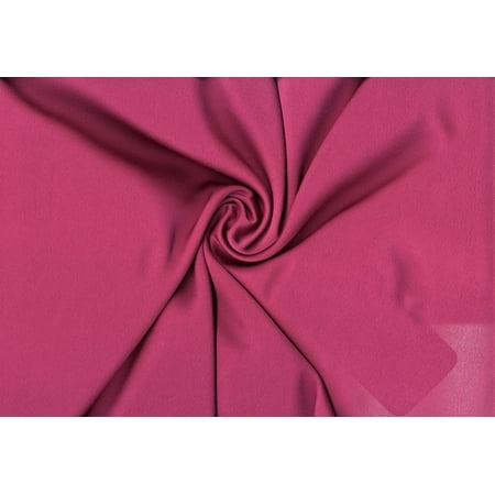 Satin Silky Fabric by the Yard Shiny Dress Craft Sewing Top Fabric (MAGENTA ByYard)