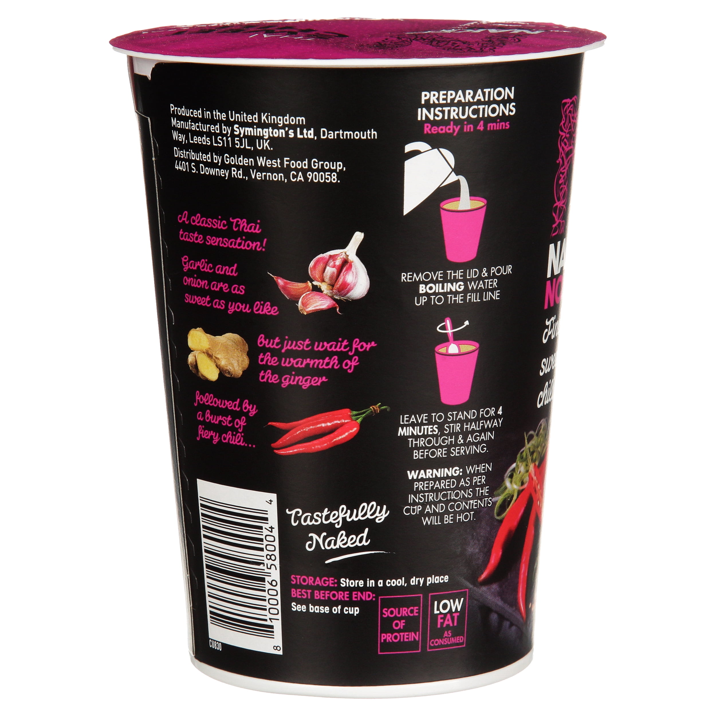 Naked Noodle Thai Sweet Chili, Packaged Soup, 2.75 oz