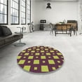 thumbnail image 4 of Ahgly Company Machine Washable Indoor Square Transitional Brown Area Rugs, 3' Square, 4 of 7