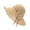 Beige, variant on Women Hand Crochet Wide Brim Sun Hat with Bow Tie Flowers, Wavy Edge Floppy Beach Cap Adjustable Strap, Hollow Out Breathable Woven Cotton Foldable Travel Straw Hat Khaki,A