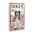 thumbnail image 4 of Funny Floral Dog Magazine Gold Framed Floater Canvas Wall Art, design by Sasha, 4 of 10