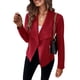 thumbnail image 1 of Abrigo PRETTYGARDEN 2025 de ante sintético corto rojo talla pequeña, 1 of 9