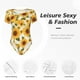 thumbnail image 4 of Balery Yellow Polka Dot Sunflower Body de cuello redondo de manga corta para mujer Tops de manga corta Tops básicos-Small, 4 of 7