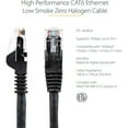 thumbnail image 6 of StarTech 25ft (7.6m) CAT6 Ethernet Cable - LSZH (Low Smoke Zero Halogen) - 10 Gigabit 250Mhz 100W PoE RJ45 UTP Network Patch Cord Snagless w/Strain Relief - Black CAT 6 ETL Verified (N6LPATCH25BK), 6 of 10