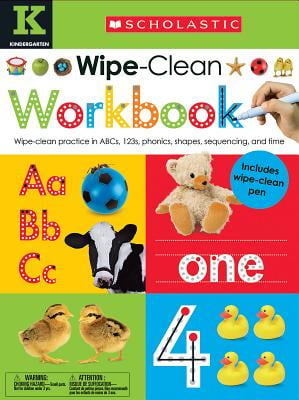 Scholastic childrens wipe clean book set with marker