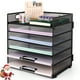 thumbnail image 1 of PHANCIR Caja de Almacenamiento de Papel Organizador de Escritorio de 6 Niveles, Bandeja de Papelería con Asa, Bandeja de Papelería de Bolsa, 1 of 7