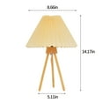 thumbnail image 3 of Table Lamp Table Lamp,Nightstand Bedside Light,Infinitely Dimmable,Linen Fabric Shade,Solid Wood Base,USB Plug In,LED Bulb Included,Living Room Office Dorm,Reading Lamp Holiday Gifts, 3 of 8