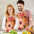 thumbnail image 3 of Pioneer Flower Floral Print Pattern Apron-Garden Aprons for Women with Pockets-Cotton Linen Waterproof Kitchen Cooking Gardening Aprons Adjustable for Kitchen,Cooking,BBQ and Salon 33x27 Inch, 3 of 7