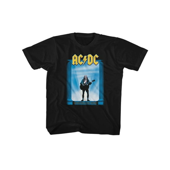 ACDC WHO MADE WHO XL Cotton T-shirt Black Child Boy's Girl's Short Sleeve T-shirt