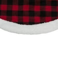 thumbnail image 3 of Northlight 48" Black and Red Buttoned Buffalo Plaid Christmas Tree Skirt, 3 of 3
