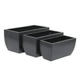thumbnail image 5 of CosmoLiving by Cosmopolitan 20", 18", 16"W Indoor Outdoor Black Metal Planter (3 Count), 5 of 9