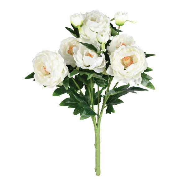 Vickerman 19" Artificial White Peony Bush.