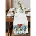 thumbnail image 4 of Bottle Flower Table Runner Cotton Linen 90 Inch Holiday Dresser Scarves, Country Red Blue Spring Budding Floral Tablerunner for Kitchen Coffee Dining Bedroom Living Room Dinner Scarf Décor 13''x90'', 4 of 9
