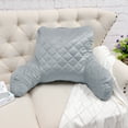 thumbnail image 4 of Home Soft Things DO-IT-YOURSELF Velvet Quilted Bedrest Pillow - Steeple Gray-7 - 20" x 18" x 17", 4 of 8