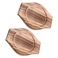 thumbnail image 4 of Miangastore Wood Pot Mats Brown Prevent Scalding For Families 2Pcs 9.4X7.9X0.6In, 4 of 9