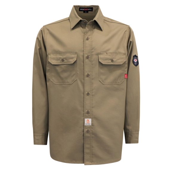 Camisas BOCOMAL FR, camisas de soldadura ligeras de verano de 6,25 oz, camisa resistente al fuego, camisa ignífuga de color caqui para hombres