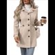 thumbnail image 2 of Abrigo Clásico de Invierno para Mujer con Bolsillos y Botonadura Sencilla. Albaricoque L, 2 of 9