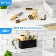 thumbnail image 6 of NIUBEE Hair Dryer Holder, Hair Tool Organizer Wall Mount, Blow Dryer Holder Cabinet Door, Bathroom Styling and Hot Tools Organizer for Flat Irons, Curling Irons (Black), 6 of 7